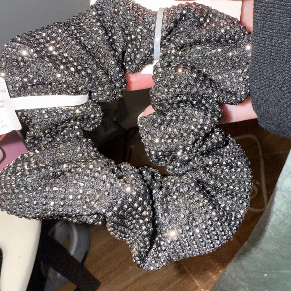 Glam Black Rhinestone Scrunchie Bundle | Stoney Clover Lane & Velvet Crystal